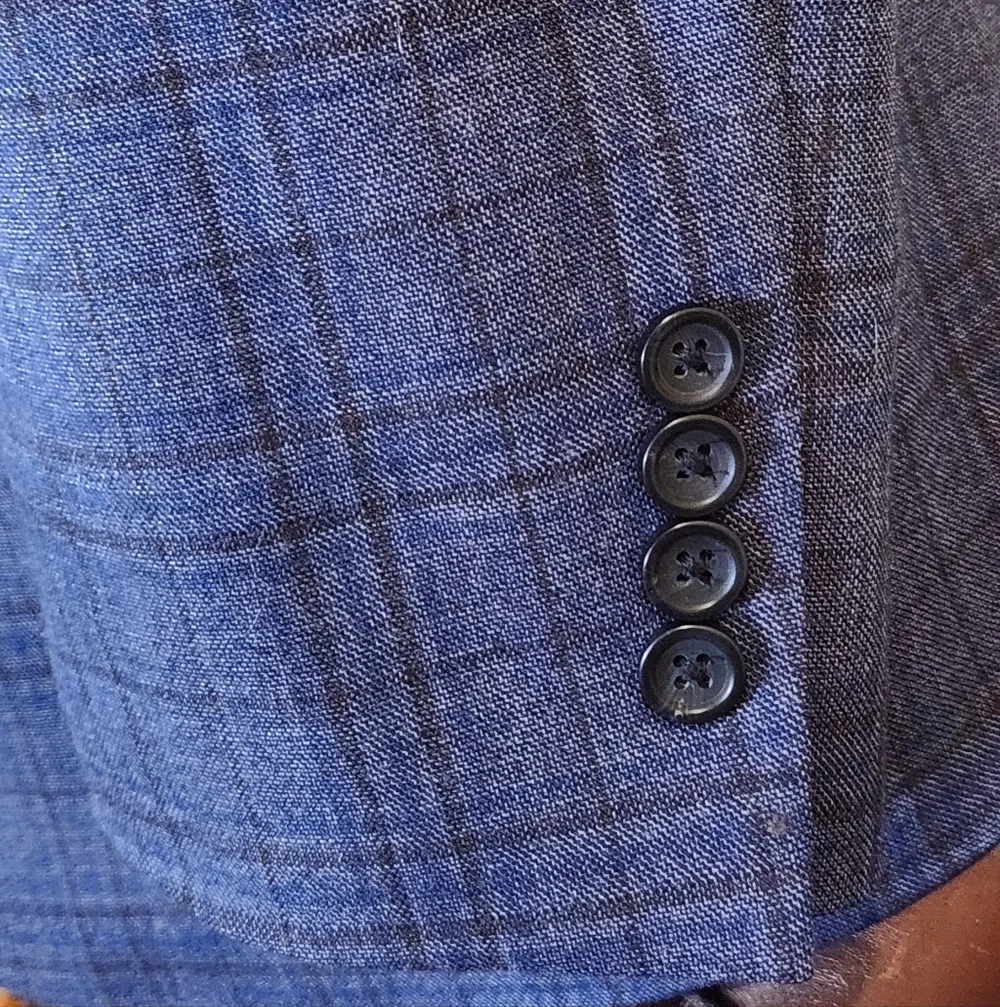 PRONTO UOMO Blue Blazer Sport Coat Two Button Wool Suit Jacket 38S - Picture 3 of 10